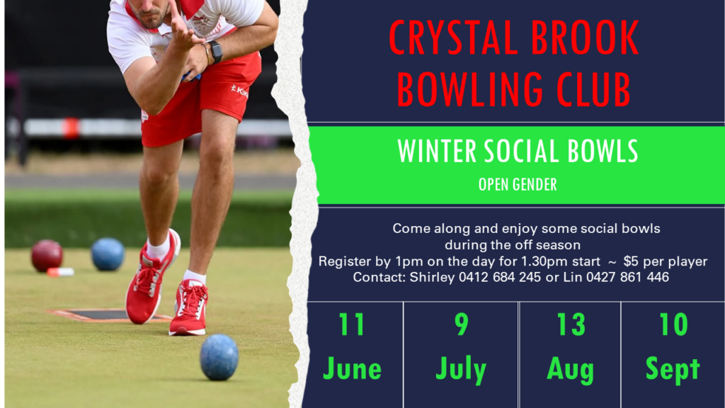 Winter Social Bowls 2024 - Crystal Brook Bowling Club